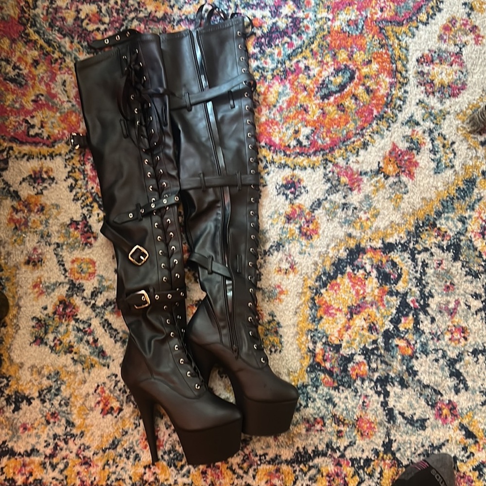 Pleaser thigh high boots - pleaser adore 3028